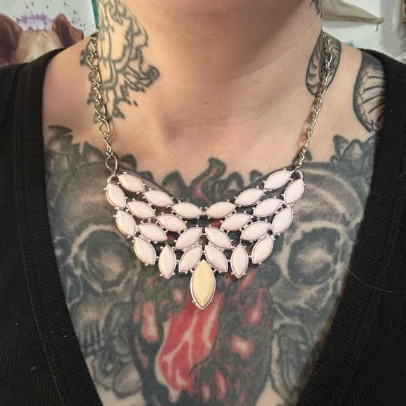 Jewelry - Statement Pale Pink Bib Necklace 3 for $15 or 4 for $20 bundle